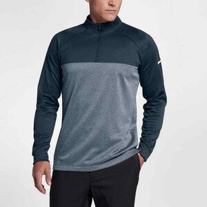 Nike Men's Therma Core Navy Blue Half-Zip Golf Pullover long sleeve